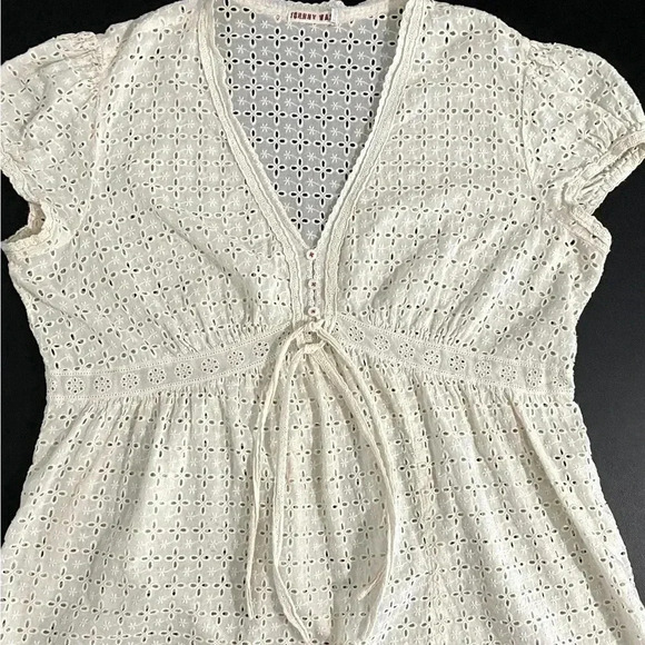 Vintage Johnny Was Y2K Lace Babydoll 90s Empire Waist Size XL - Picture 5 of 10